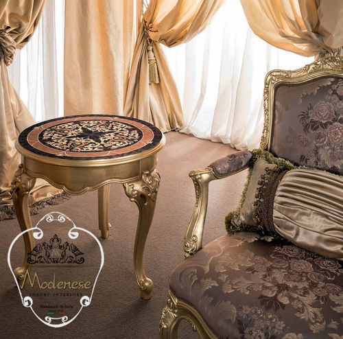 经典风格边桌 - 15674 - Modenese Luxury Interiors - 实木 / 实木桌脚 / 圆形