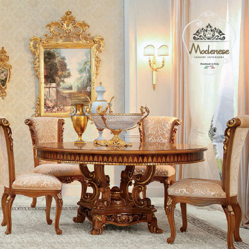 经典风格桌 - 14119 - Modenese Luxury Interiors - 实木 / 实木桌脚 / 圆形