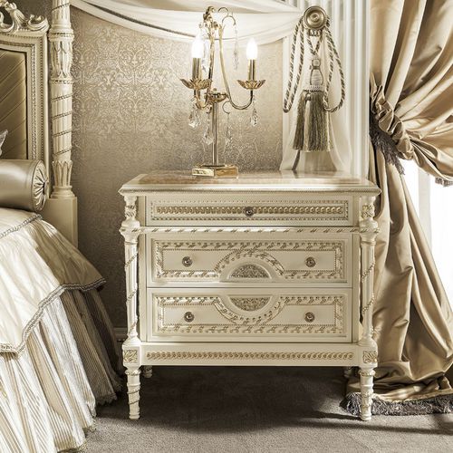 经典风格床头柜 - 14215 - Modenese Luxury Interiors - 实木 / 长方形 / 带抽屉