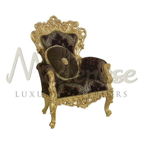 经典风格扶手椅 - 16445 - Modenese Luxury Interiors - 布料 / 木质 / 棕色
