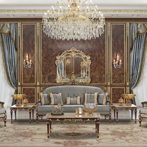 传统风格沙发 - 14464 - Modenese Luxury Interiors - 布料 / 蓝色 / 木质