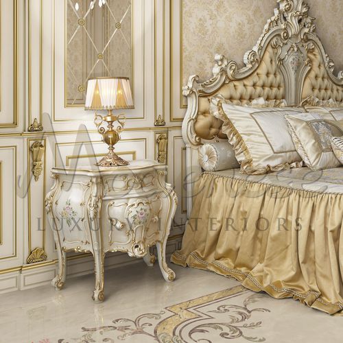 传统风格床头柜 - 15221 - Modenese Luxury Interiors - 木质 / 长方形 / 带抽屉
