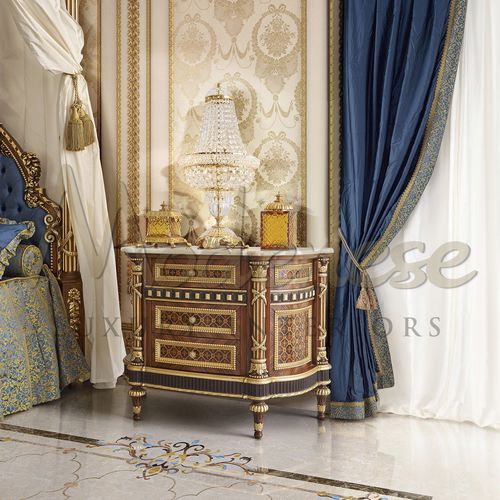 传统风格床头柜 - 14235 - Modenese Luxury Interiors - 木质 / 长方形 / 带抽屉