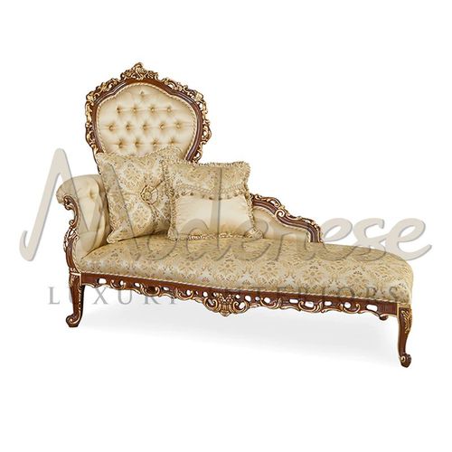 经典风格贵妃沙发椅 - 15520 - Modenese Luxury Interiors - 布料 / 木质 / 木桌脚