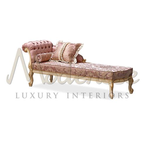 经典风格贵妃沙发椅 - 15534 - Modenese Luxury Interiors - 布料 / 木质 / 漆木桌脚