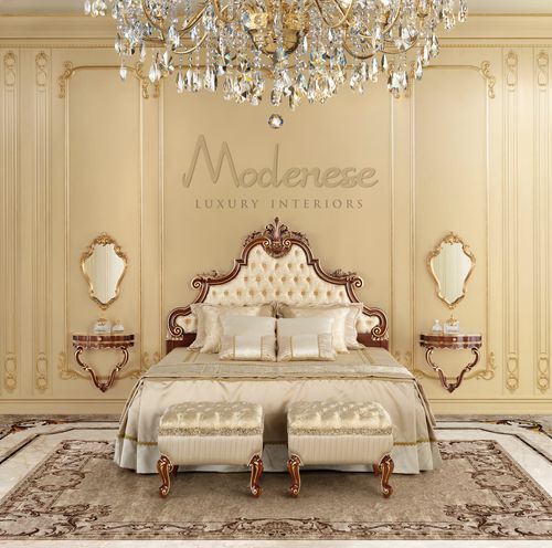 双人床 - 16244 - Modenese Luxury Interiors - 传统风格 / 带软包床头板 / 布料