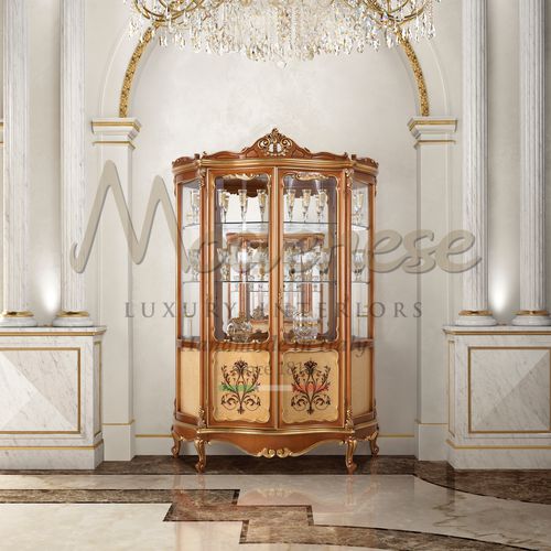 经典风格玻璃柜 - 15132 - Modenese Luxury Interiors - 带脚 / 木质 / 玻璃