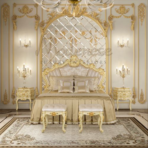 双人床 - 15241 - Modenese Luxury Interiors - 传统风格 / 带软包床头板 / 意大利制造