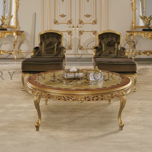 经典风格小圆桌 - 15816 - Modenese Luxury Interiors - 木质 / 木桌脚 / 圆形