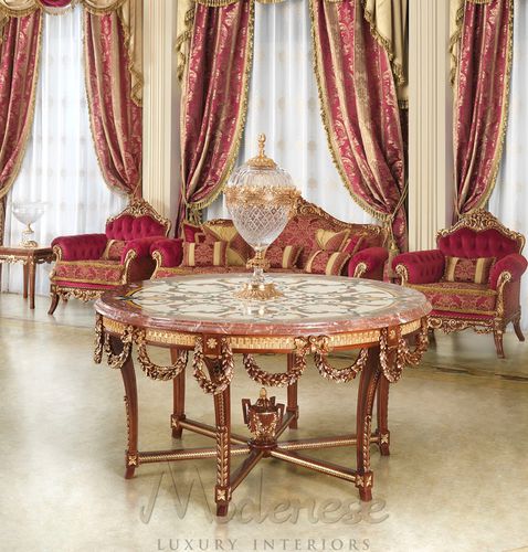 传统风格桌 - 15853 - Modenese Luxury Interiors - 木质 / 木桌脚 / 圆形