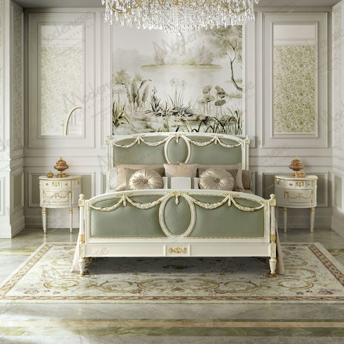 双人床 - 17220 - Modenese Luxury Interiors - 传统风格 / 带软包床头板 / 布料