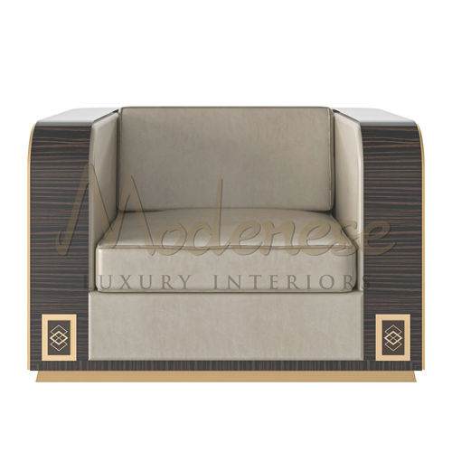 现代风格扶手椅 - 20410 - Modenese Luxury Interiors - 皮质 / 布料 / 木质