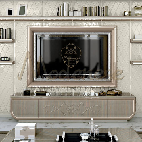 现代风格电视架 - 20145 - Modenese Luxury Interiors - 四门 / 光泽漆木 / 山毛榉木