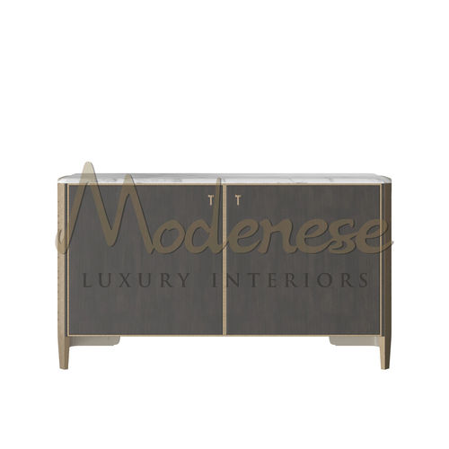 极简主义抽象派餐边柜 - 20170 - Modenese Luxury Interiors - 山毛榉木 / 搁板 / 平开门式