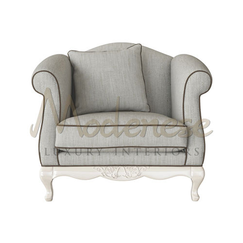 巴洛克扶手椅 - 21403 - Modenese Luxury Interiors - 布料 / 胡桃木 / 布艺
