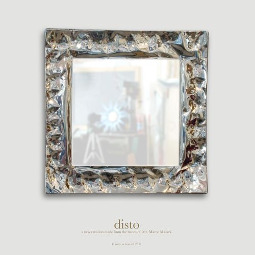 壁挂镜子 - DISTO - marco mazzei - 现代风格 / 正方形 / 金属