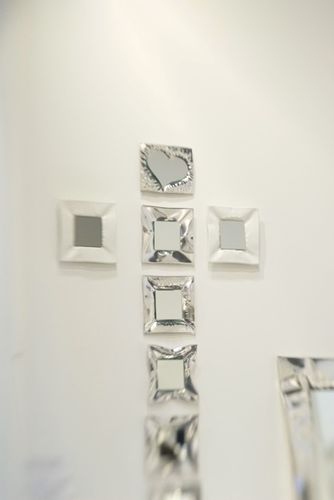 壁挂镜子 - MACRO LUX - marco mazzei - 现代风格 / 正方形 / 金属