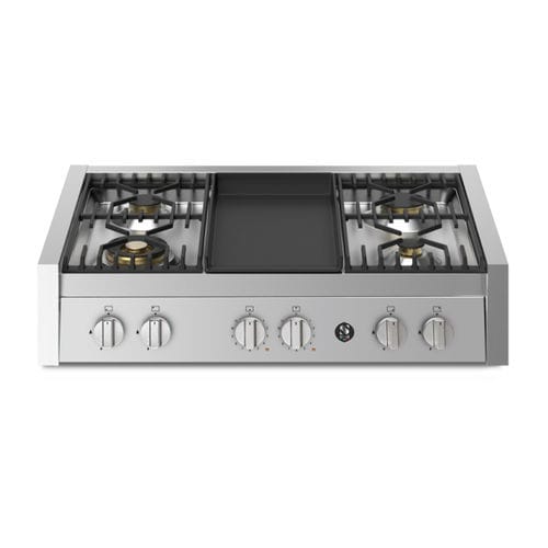 燃气灶台 - GENESI 90 - STEEL - 电磁感应 / 6眼 / 嵌入式