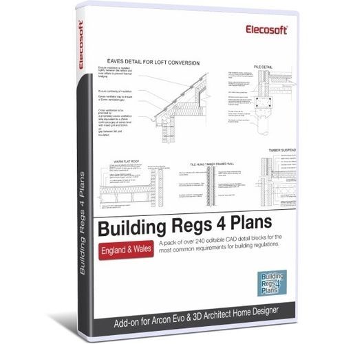CAD软件 - BUILDING REGS 4 PLANS PACK - Eleco Software - 画图 / 用于混凝土结构 / 2D