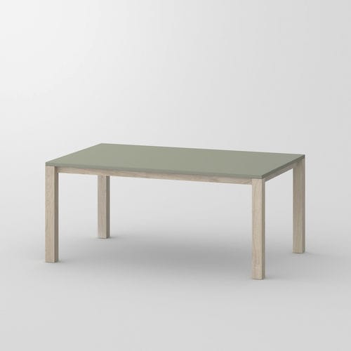 现代风格餐桌 - VARIUS BASIC LINO - vitamin design - 漆布 / 橡木桌脚 / 实木桌脚