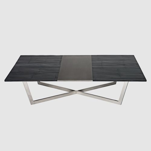 现代风格茶几 - MADISON - Aguirre Design - 竹制 / 不锈钢 / 不锈钢桌脚