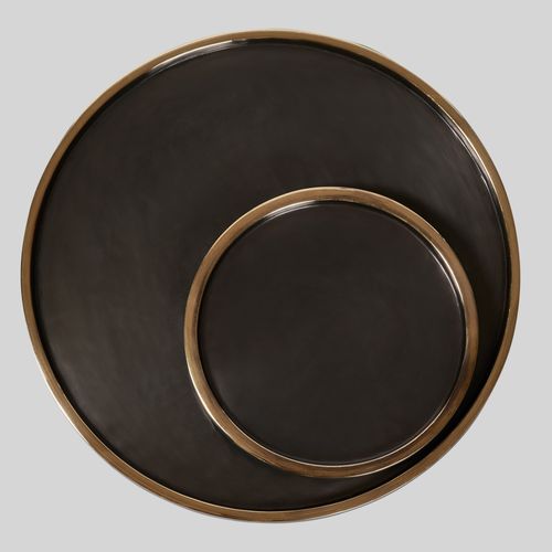青铜餐饮托盘 - ROUND - Aguirre Design
