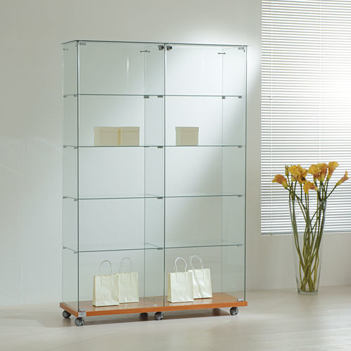 现代风格玻璃柜 - 12/18 - Italvetrine - 岛台式 / 淬火玻璃 / 鸡翅木
