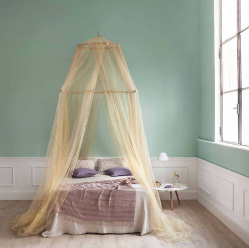 双人床上防蚊纱 - TINA LUREX GOLD - MOSQUITO NET FOR QUEEN SIZE BED - FOUR OPE - Grigolite