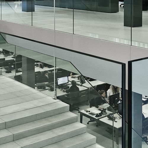 金属护栏 - G-STAR HQ, AMSTERDAM - EeStairs - 玻璃板 / 户外 / 室内