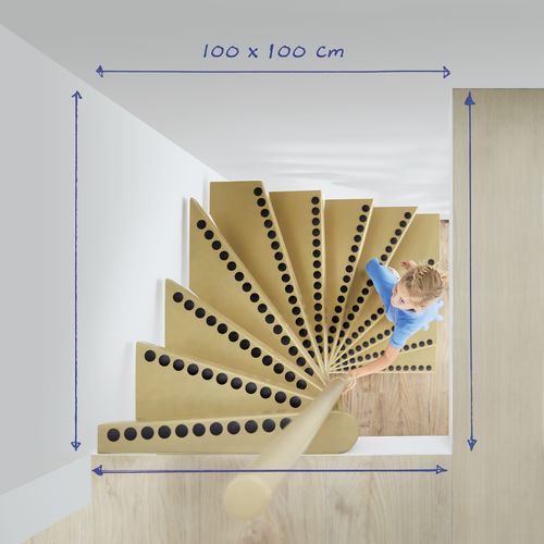 方形螺旋楼梯 - 1M2™ by EeStairs - EeStairs - 金属台阶 / 金属结构 / 钢结构