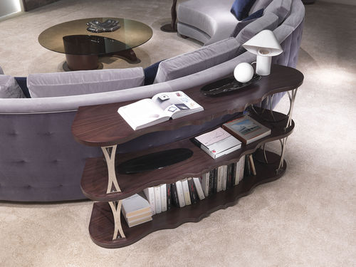 现代风格置物架 - LB45 RIPIANI MISTRAL CURVO + EL24FCL ELEMENTO CROMATO - CARPANELLI - 木质