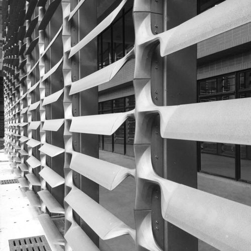 玻璃纤维建筑遮阳板 - SHADING SYSTEM - Miniwiz S.E.D. Co. Ltd. - 聚碳酸酯 / 用于外墙