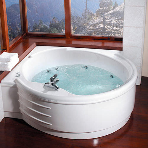 转角浴缸 - MERIDIAN - Awal Bathsystem - 丙烯塑料 / 水疗按摩 / 白色