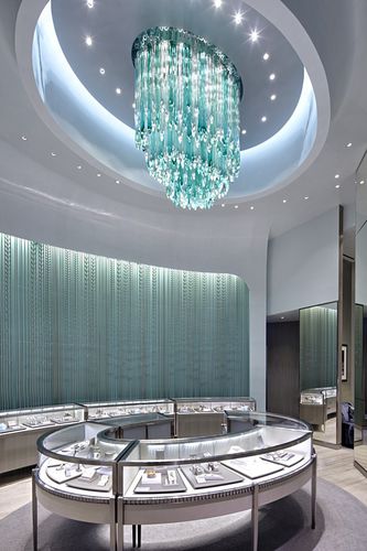 现代风格枝形吊灯 - ICEFALLS IN TIFFANY TEAL - LASVIT - 玻璃 / 不锈钢 / LED式