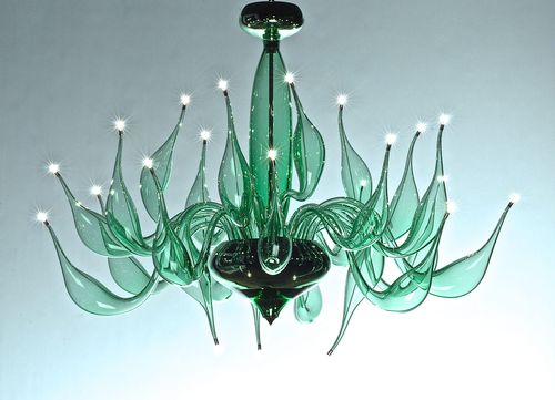 现代枝形吊灯 - LU Chandelier - LU Murano - 吹制玻璃 / 穆拉诺玻璃 / 商用