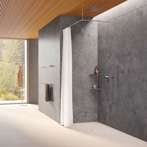 磨砂不锈钢浴帘杆 - DSE900 - PHOS Design GmbH - 转角 / L形
