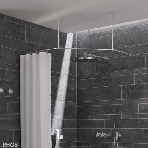 磨砂不锈钢浴帘杆 - DSFE800 - PHOS Design GmbH - 转角