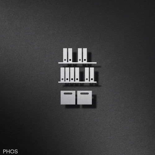 壁挂标识板 - P5201  - PHOS Design GmbH - 不锈钢 / 室内