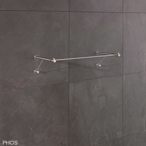 墙壁挂衣钩 - G3-600 - PHOS Design GmbH - 现代风格 / 磨砂不锈钢 / 栎木