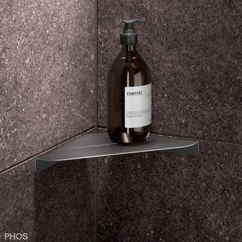 壁挂置物架 - DAE160 - PHOS Design GmbH - 转角 / 现代风格 / 磨砂不锈钢