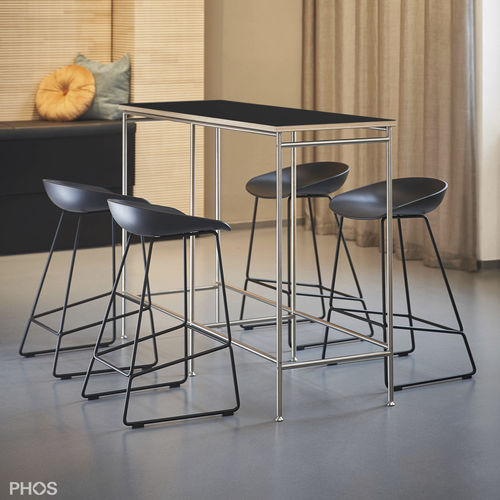 现代风格高脚桌 - KATI-ST-140x60-LA - PHOS Design GmbH - 三聚氰胺 / 漆布 / 不锈钢桌脚
