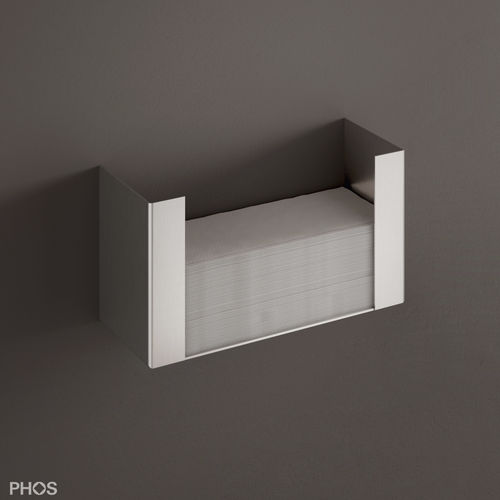 壁挂擦手纸分配器 - PHA1 - PHOS Design GmbH - 磨砂不锈钢 / 办公室 / 酒店