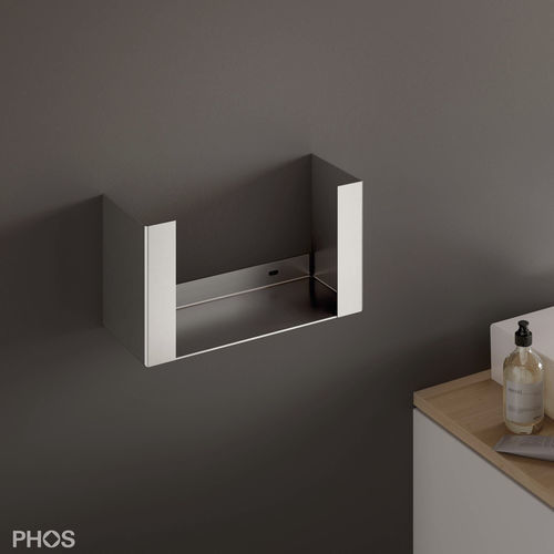 壁挂擦手纸分配器 - PHA2 - PHOS Design GmbH - 磨砂不锈钢 / 褶皱叶片 / 商用