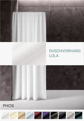 白色浴室挂帘 - DV-LOLA200-070 - PHOS Design GmbH - 灰色 / 个性化颜色 / 米色
