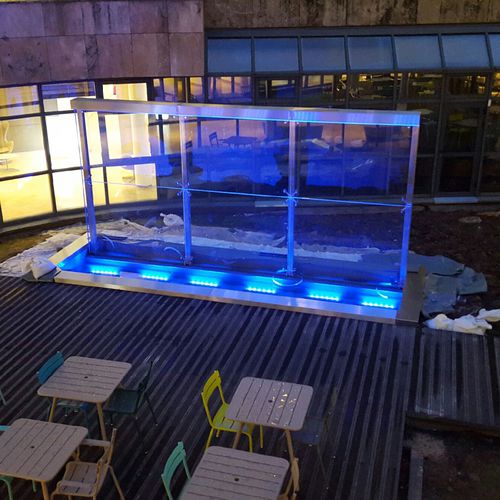 玻璃水墙 - TROCADÉRO PARIS - Espace d'eau France - 自承重 / 定制 / 不锈钢