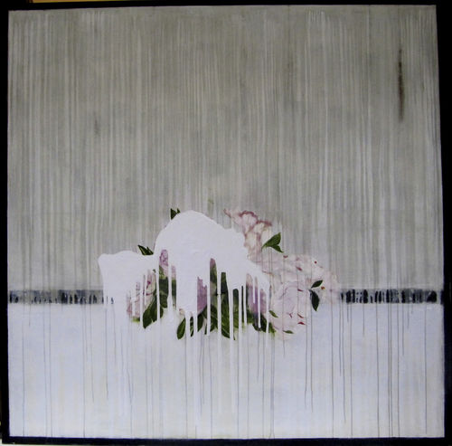 装饰油画 - FRAGMENT 17 - ICI ET LA - 混合型 / 抽象风格 / 花卉图案