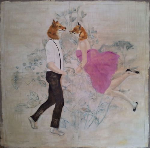 装饰油画 - THE FOXIES - ICI ET LA - 混合型