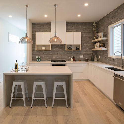 现代风格厨房 - lennox - aya kitchens - 木质 / 岛台式 / l 形