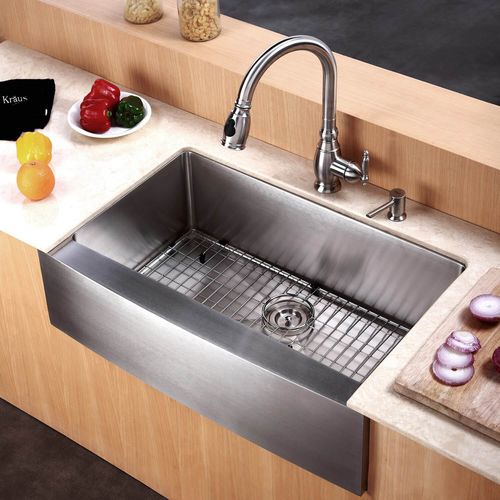 单槽厨房水槽 - AYA kitchens - 无排水板 / 不锈钢 / 前围式