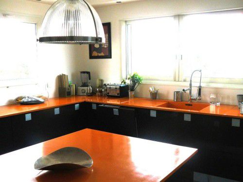 Ductal®UHP混凝土厨房台面 - ORANGE HARLEY - BALIAN BETON Atelier - 厨房 / 高亮光